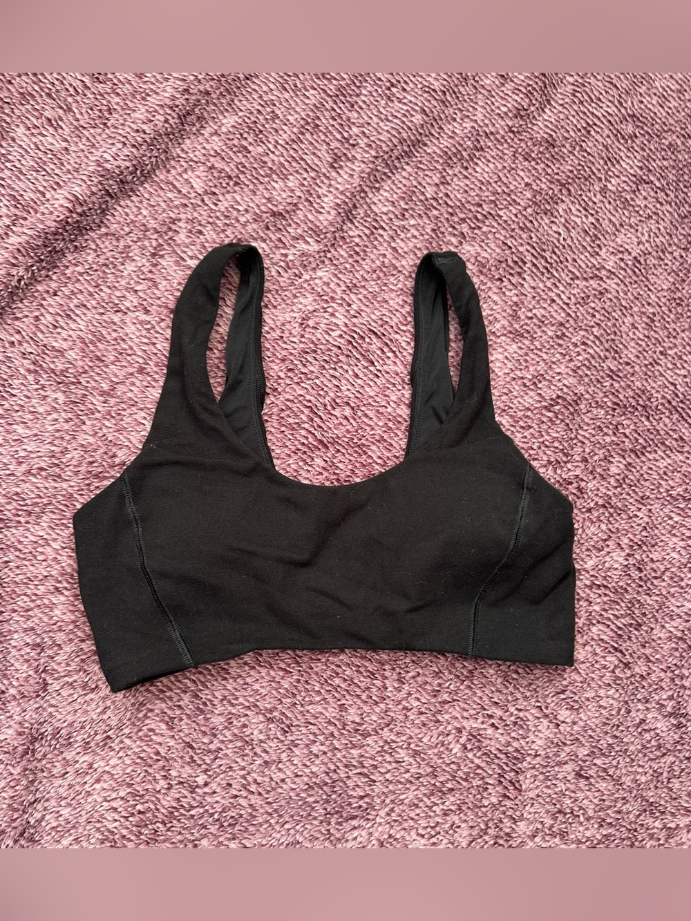 PINK Victoria's Secret Black Seamless Sports Bra